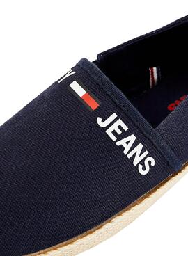 Espadrilles Tommy Jeans Logo Baumwolle Marineblau Herren