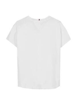 T-Shirt Tommy Hilfiger Satin Weiss für Mädchen