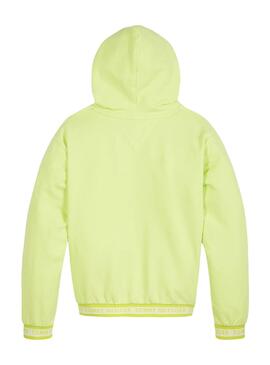 Sweatshirt Tommy Hilfiger Logo Rib Grün für Mädchen