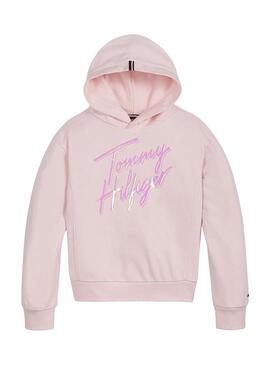 Sweatshirt Tommy Hilfiger Script Print Rosa Damen