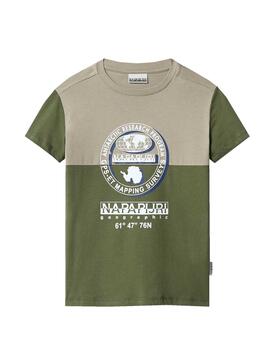 T-Shirt Napapijri Sauck Grün für Junge
