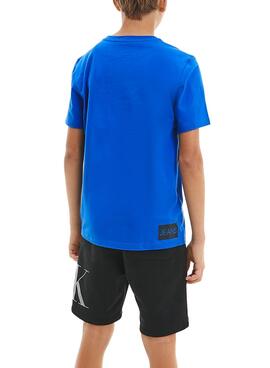 T-Shirt Calvin Klein Institutional Blau für Junge