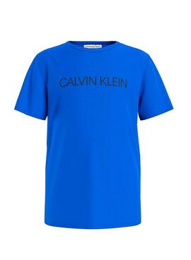 T-Shirt Calvin Klein Institutional Blau für Junge
