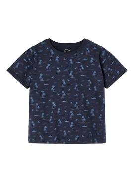 T-Shirt Name It Valther Marineblau für Junge