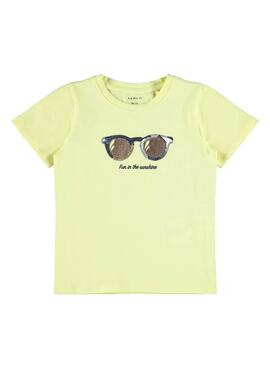 T-Shirt Name It Fisummer Gelb für Mädchen