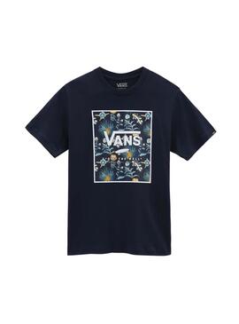 T-Shirt Vans Print Box Marineblau für Junge