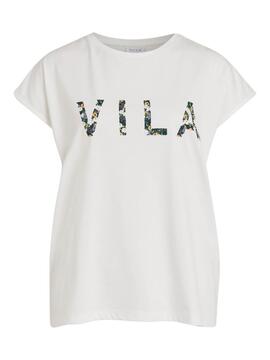 T-Shirt Vila Vicoliba Weiss für Damen