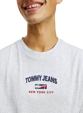 T-Shirt Tommy Jeans Timeless Grau für Herren