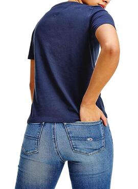 T-Shirt Tommy Jeans Soft Marineblau Damen