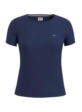 T-Shirt Tommy Jeans Soft Marineblau Damen