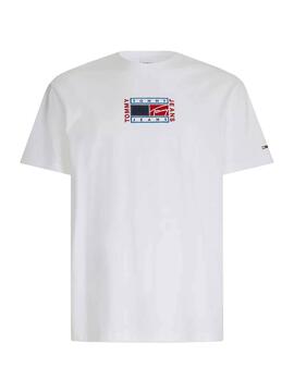 T-Shirt Tommy Jeans Timeless Flag Weiss Herren