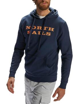 Sweatshirt North Sails Hooded Marineblau Herren