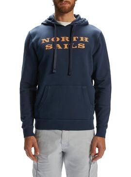 Sweatshirt North Sails Hooded Marineblau Herren