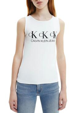 T-Shirt Calvin Klein Repeat Weiss für Mädchen