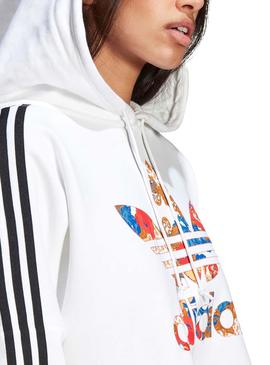 Sweatshirt Adidas Boxy Hoodie Weiss für Damen