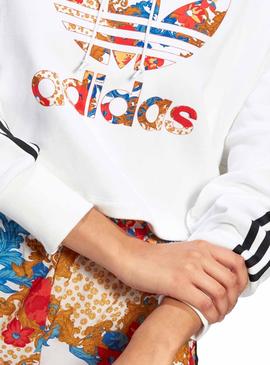 Sweatshirt Adidas Boxy Hoodie Weiss für Damen