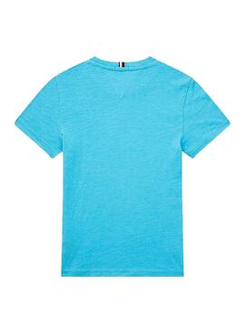 T-Shirt Tommy Hilfiger Logo Blau Claro für Junge