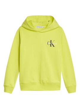 Sweatshirt Calvin Klein Small Monogram Grün Junge