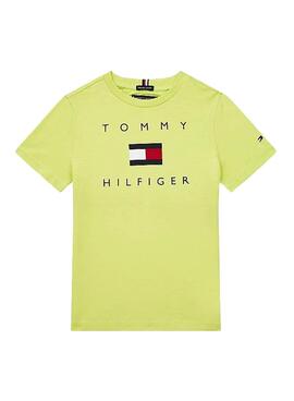 T-Shirt Tommy Hilfiger Logo Gelb für Junge