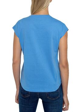 T-Shirt Pepe Jeans Carol Blau für Damen