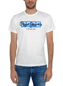 T-Shirt Pepe Jeans Godric Weiss für Herren