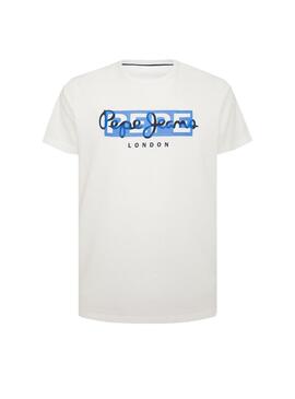 T-Shirt Pepe Jeans Godric Weiss für Herren