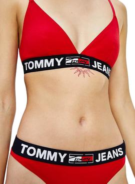 Top Tommy Jeans Triangle Rot für Damen