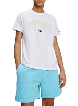 T-Shirt Tommy Jeans Shadow Weiss für Herren