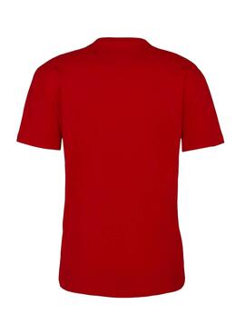T-Shirt Tommy Jeans Timeless Rot für Herren