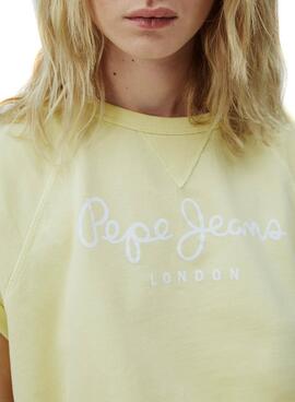 T-Shirt Pepe Jeans Gala Gelb für Damen