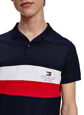 Polo Tommy Hilfiger Chest Stripe Marineblau Herren