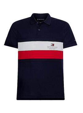 Polo Tommy Hilfiger Chest Stripe Marineblau Herren