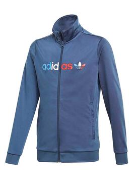 Jacke Adidas Tracktop Blau für Junge y Mädchen