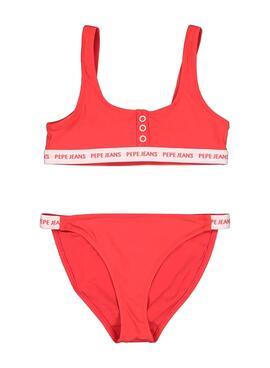 Bikini Pepe Jeans Ruby Rot für Mädchen