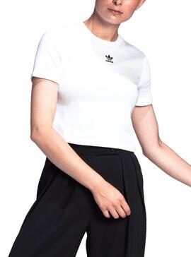 T-Shirt Adidas Crop Top Weiss für Damen